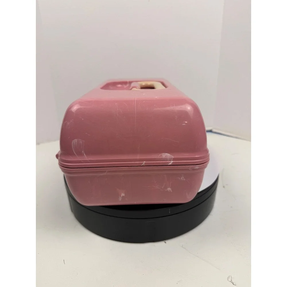 Caboodles On-The-Go Girl Makeup Organizer Case Pink Marble Mirror Vintage Style